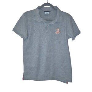 Psycho Bunny Mens 3 (Med) Gray Classic Fit Polo Pima Cotton Bunny Skull Logo